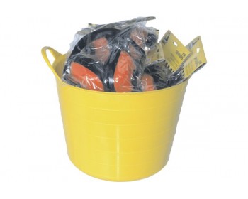 Bucket of Adjustable Ear Defenders